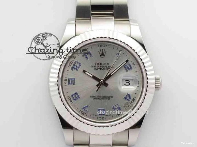 SS SA3136 Bracelet BP Silver 41mm Edition Blue DateJust Maker Arabic II Best 116334 SS On Dial 1231